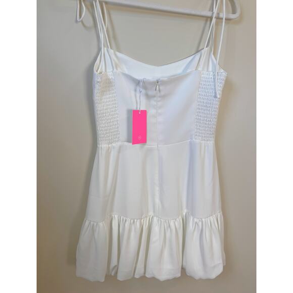 NEW NWT Amanda Uprichard Ivy Bubble Skirt Mini Dress White Size Medium‎ - Picture 5 of 6